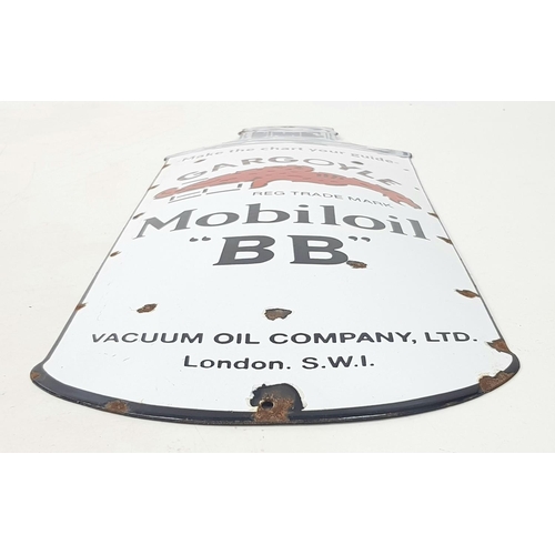 209 - A Vintage Gargoyle Mobiloil Enamel Sign - In the Shape of an Oil Can. Some age related wear but plea... 