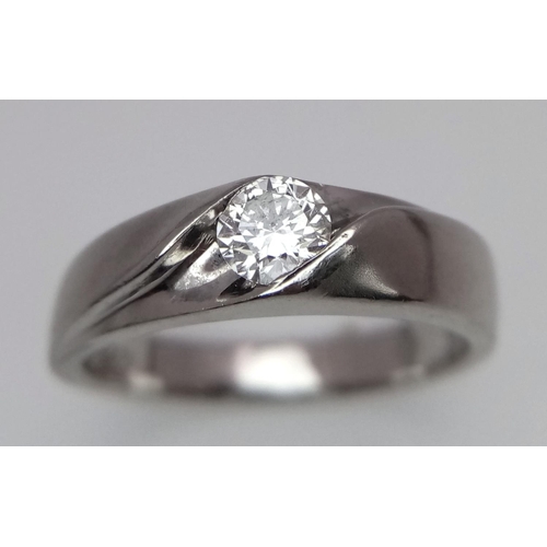 110 - 18K WHITE GOLD DIAMOND SOLITAIRE RING 0.27CT 3.8G SIZE L

ref: PERS 3009