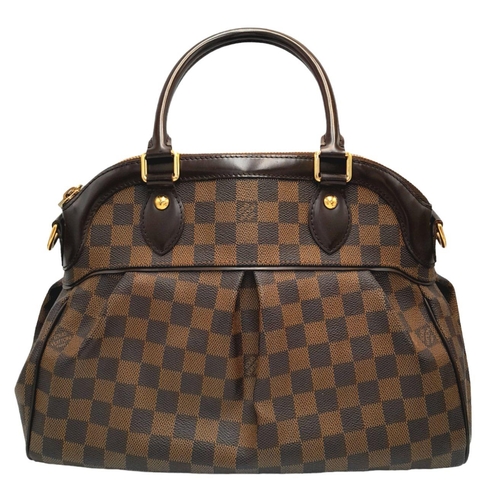 151 - A Louis Vuitton Brown Damier Ebene Trevi PM Bag. Coated canvas exterior with brown leather trim, gol... 