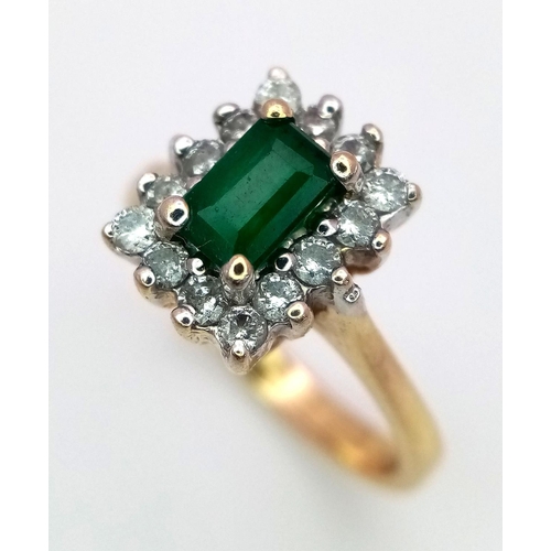 201 - 18K YELLOW GOLD DIAMOND & EMERALD RING 0.34CT DIAMONDS & 0.50CT EMERALD 4.7G SIZE N

ref: PERS 3016