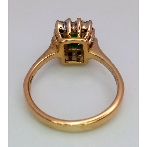 201 - 18K YELLOW GOLD DIAMOND & EMERALD RING 0.34CT DIAMONDS & 0.50CT EMERALD 4.7G SIZE N

ref: PERS 3016