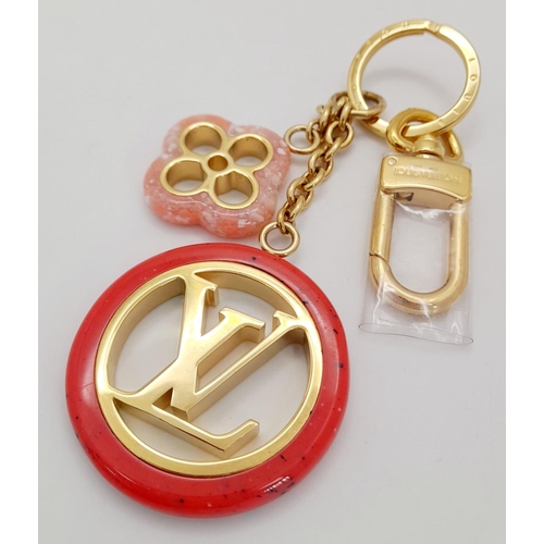 326 - An Elaborate Louis Vuitton Key Holder with Fancy LV Fobs. As new, in original packaging. Ref: 17898