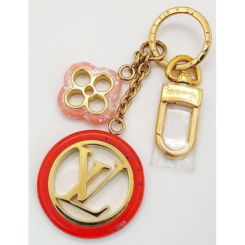 326 - An Elaborate Louis Vuitton Key Holder with Fancy LV Fobs. As new, in original packaging. Ref: 17898