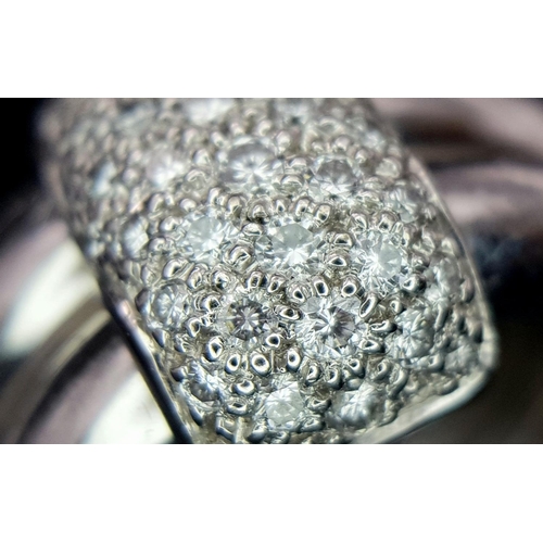 46 - A Designer Chaumet Duo 18K White Gold and Diamond Ring(s). Size O. 14.66g total weight. Ref: 17860