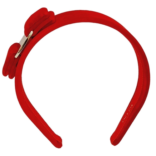 494 - A Salvatore Ferragamo Red Velvet Headband! Excellent condition - comes with original packaging. Ref:... 