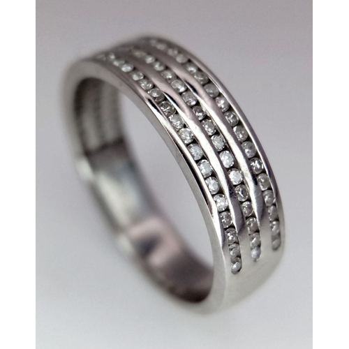 446 - 18K WHITE GOLD DIAMOND BAND RING 0.33CT 3.7G SIZE K

ref: 8006