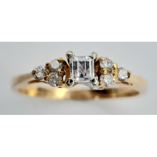 460 - 18K YELLOW GOLD DIAMOND RING 0.30CT 2.4G SIZE M

ref: 7186