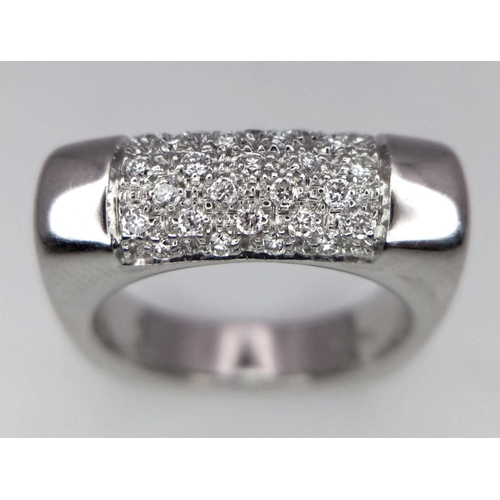 75 - 18K WHITE GOLD DIAMOND SET RING 0.50CT 9.8G SIZE N

ref: JLA 299