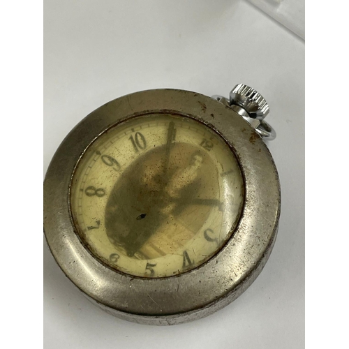 486 - A Vintage Masonic / memento mori pocket watch, in working order.