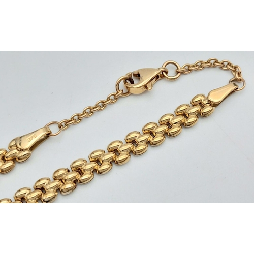 155 - A 9K GOLD PANTHER NECKLET IN ORIGINAL BOX WITH ORIGINAL PRICE OF £985 .     8.8gms