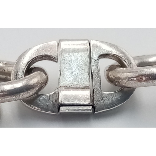 322 - Gentleman’s vintage SOLID SILVER ID BRACELET. Engraved with the name PHIL to front. 45 grams.