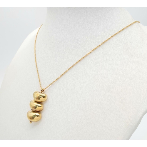 432 - 18K YELLOW GOLD LINKS OF LONDON BEAN NECKLACE 4.4G

ref: SC 3059