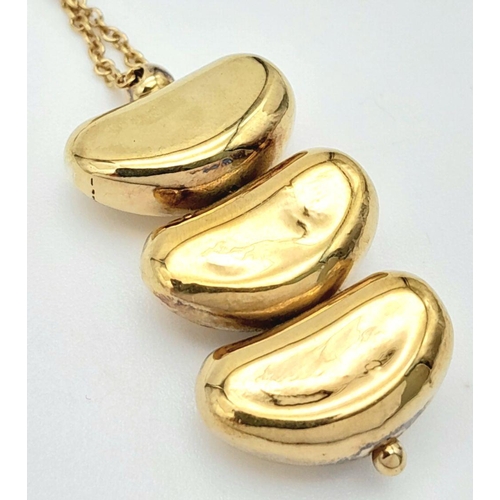 432 - 18K YELLOW GOLD LINKS OF LONDON BEAN NECKLACE 4.4G

ref: SC 3059