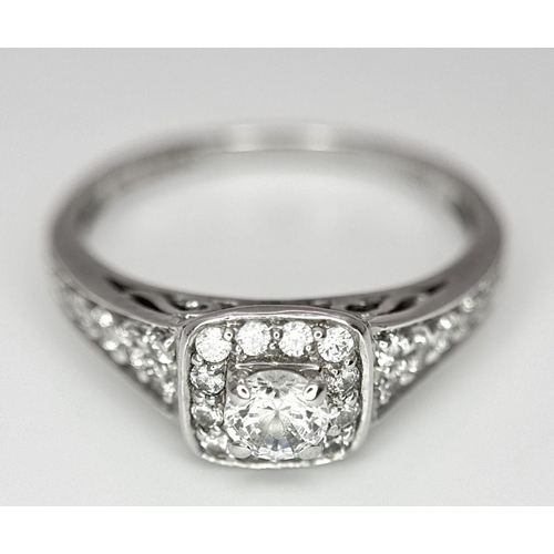 453 - 18K WHITE GOLD DIAMOND SET RING 0.25CT 2.9G SIZE K

ref: 8265