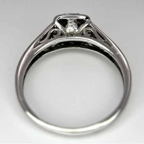 453 - 18K WHITE GOLD DIAMOND SET RING 0.25CT 2.9G SIZE K

ref: 8265