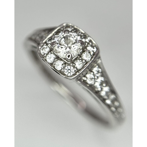 453 - 18K WHITE GOLD DIAMOND SET RING 0.25CT 2.9G SIZE K

ref: 8265