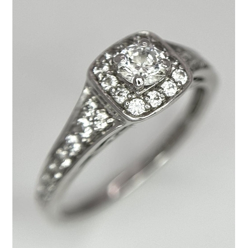 453 - 18K WHITE GOLD DIAMOND SET RING 0.25CT 2.9G SIZE K

ref: 8265