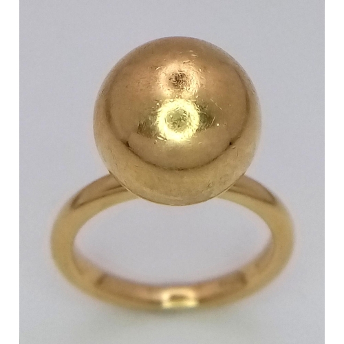 180 - TIFFANY & CO 18K YELLOW GOLD HARDWEAR BALL RING 7G SIZE I

ref: SC 3064