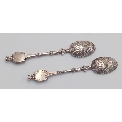 434 - 2 x WILLIAM EATON SILVER COFFEE SPOONS. Hallmark for London 1842, from the most famous Spoon Silvers... 