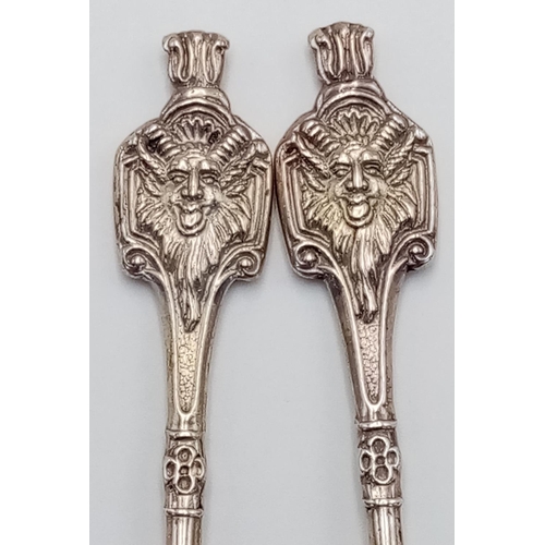 434 - 2 x WILLIAM EATON SILVER COFFEE SPOONS. Hallmark for London 1842, from the most famous Spoon Silvers... 