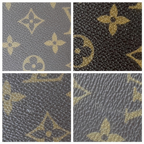 53 - A Vintage Louis Vuitton Trunk/Suitcase. Monogram canvas and brown leather trim exterior. Brass corne... 