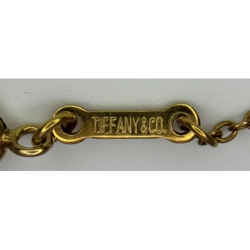84 - TIFFANY & CO 18 carat GOLD FINE CHAIN NECKLACE.Designed by Elsa Peretti and having full  Tiffany mar... 