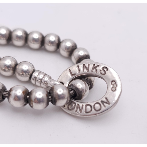 677 - STERLING SILVER LINKS OF LONDON BALL NECKLACE 47.2G

ref: SC 3066