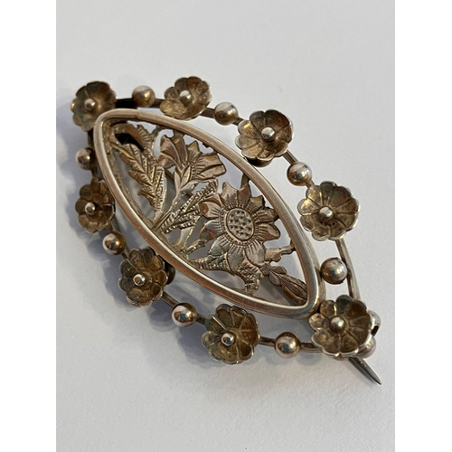 448 - 2 x antique SWEETHEART BROOCHES. To include SILVER Hallmarked Birmingham 1888. Both in excellent con... 