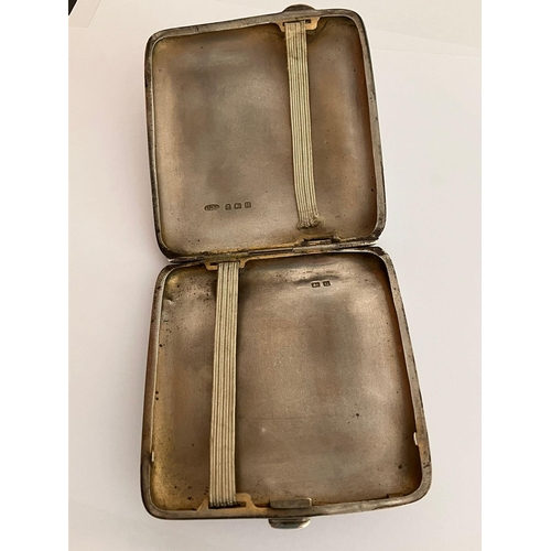 497 - Antique SILVER CIGARETTE CASE. Having clear hallmark for FD Long Birmingham 1919. Opens and closes p... 