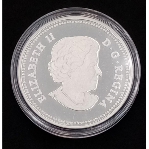 539 - Canadian ‘AUTUMN FALLS’ SILVER $20 COIN. PURE SILVER with coloured detail. Complete with case and bo... 