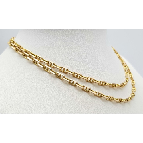 79 - A 9K Yellow Gold Oval Link Chain. 60cm. 17g.