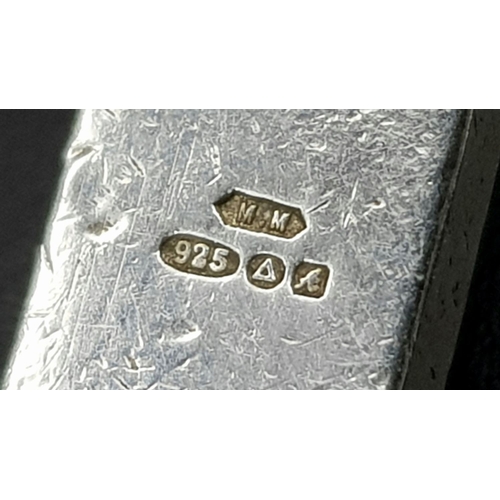 1398 - A vintage Solid Silver 925 Identity Bracelet, 33.3 grams, 22.5cm, inscribed with the name 