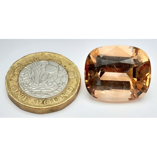 246 - A 36.70ct Imperial Topaz Gemstone - GFCO Swiss Certified.