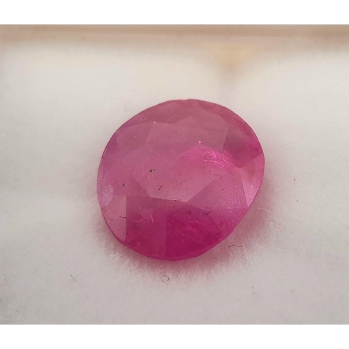 96 - A 2.44ct Burmese Ruby - Pigeon Blood Red Colour. WGI and IGL certified.