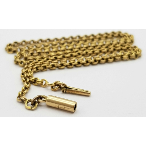 179 - A 20K YELLOW GOLD ( TESTED ) VINTAGE BELCHER CHAIN - 10G. WITH 14K SNAP CLASP. 46CM. REF: SC4047