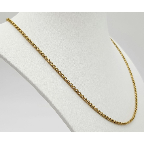 179 - A 20K YELLOW GOLD ( TESTED ) VINTAGE BELCHER CHAIN - 10G. WITH 14K SNAP CLASP. 46CM. REF: SC4047