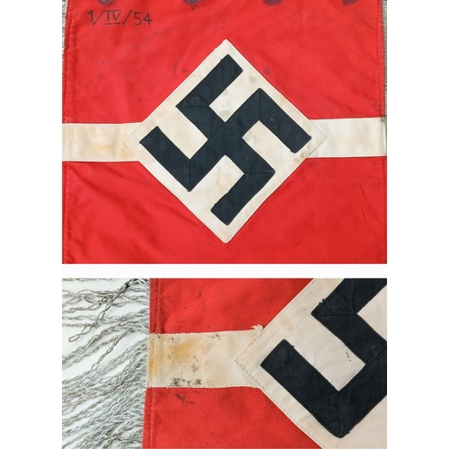 236 - 3rd Reich Hitler Youth Trumpet Banner with unit marking.