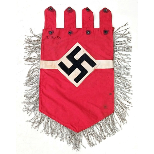 236 - 3rd Reich Hitler Youth Trumpet Banner with unit marking.