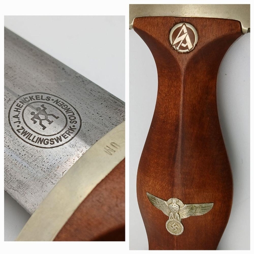 293 - An Ultra Rare 3rd Reich SA Dagger with full Röhm Inscription. Maker: J.A Henckels, Zwillingswerk Sol... 