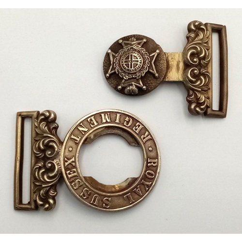 356 - Victorian Royal Sussex Regiment Dress Buckle.