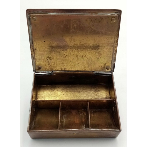 454 - WW1 Imperial German Trench Art Stamp Box.