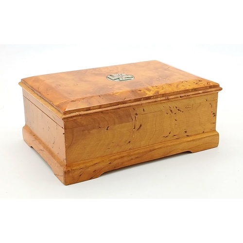 468 - WW1 Imperial German Burwood Box with an Iron Cross Logo.