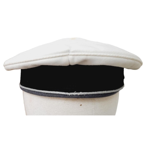 6 - WW2 Luftwaffe White Topped Officers Visor Cap.