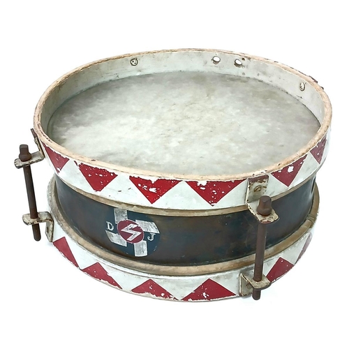 76 - 3rd Reich D.J.V Hitler Youth Young Folk Drum. The D.J.V was an organisation for younger boys 10-13 y... 