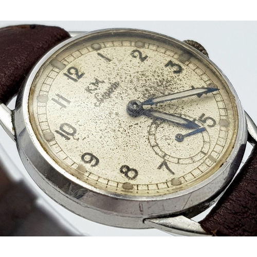 90 - WW2 German Kriegsmarine Siegerin Antimagnetic Wristwatch as favoured by U-boat crewman. Recently ser... 