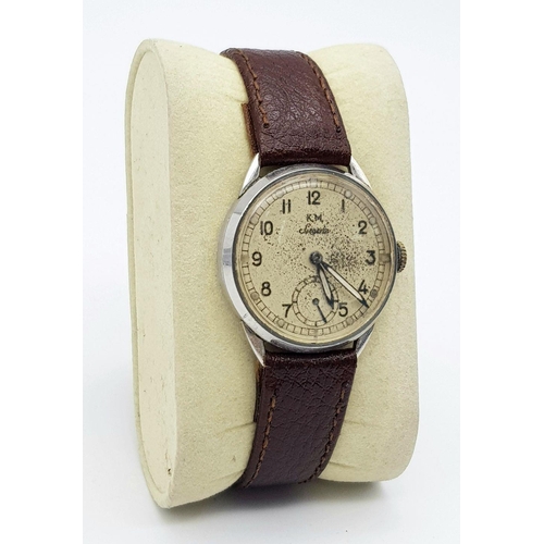 90 - WW2 German Kriegsmarine Siegerin Antimagnetic Wristwatch as favoured by U-boat crewman. Recently ser... 