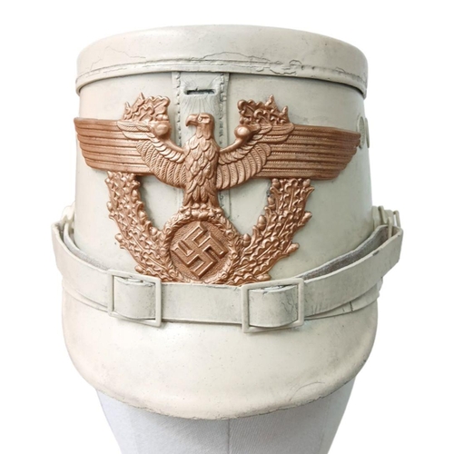 117 - Rare German Stadt Polizei Kepi. Painted White and Gold for the 1936 Olympics Security Service.