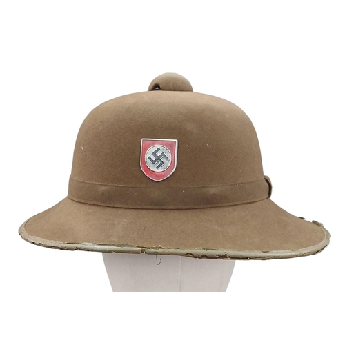 265 - Waffen SS Mk II Africa Corps Tropical Helmet.