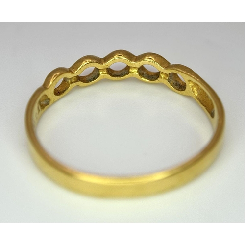 367 - A 22 Carat Gold Vintage Celtic Design Band Ring Size P. Gross Weight 2.37 Grams.