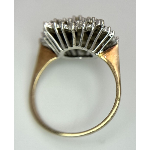 331 - A 9K Yellow Gold CZ Ring, 5.8g total weight, size Q 1/2.

ref: 1583I